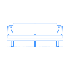 Furniture Outdoor Lounge Loophole Sofa 2 Seat Tracing Svg Vector, Free Vectors File